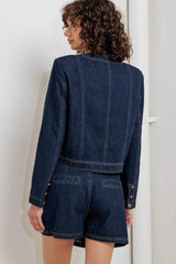 GLAM CODE DENIM JACKET - Flying Tomato - Flyclothing LLC