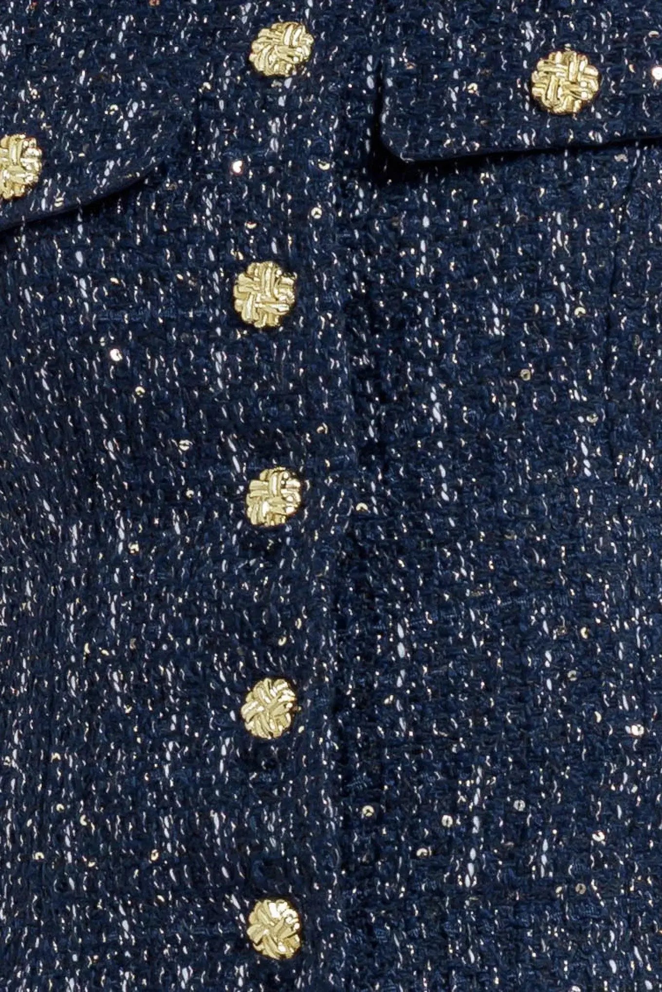 PARISIAN TWEED NAVY WOVEN TWEED VEST - Flying Tomato - Flyclothing LLC
