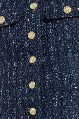 PARISIAN TWEED NAVY WOVEN TWEED VEST - Flying Tomato - Flyclothing LLC