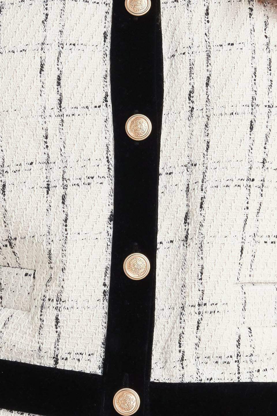 PARIS BOUND WOVEN TWEED CROP JACKET - Flying Tomato - Flyclothing LLC