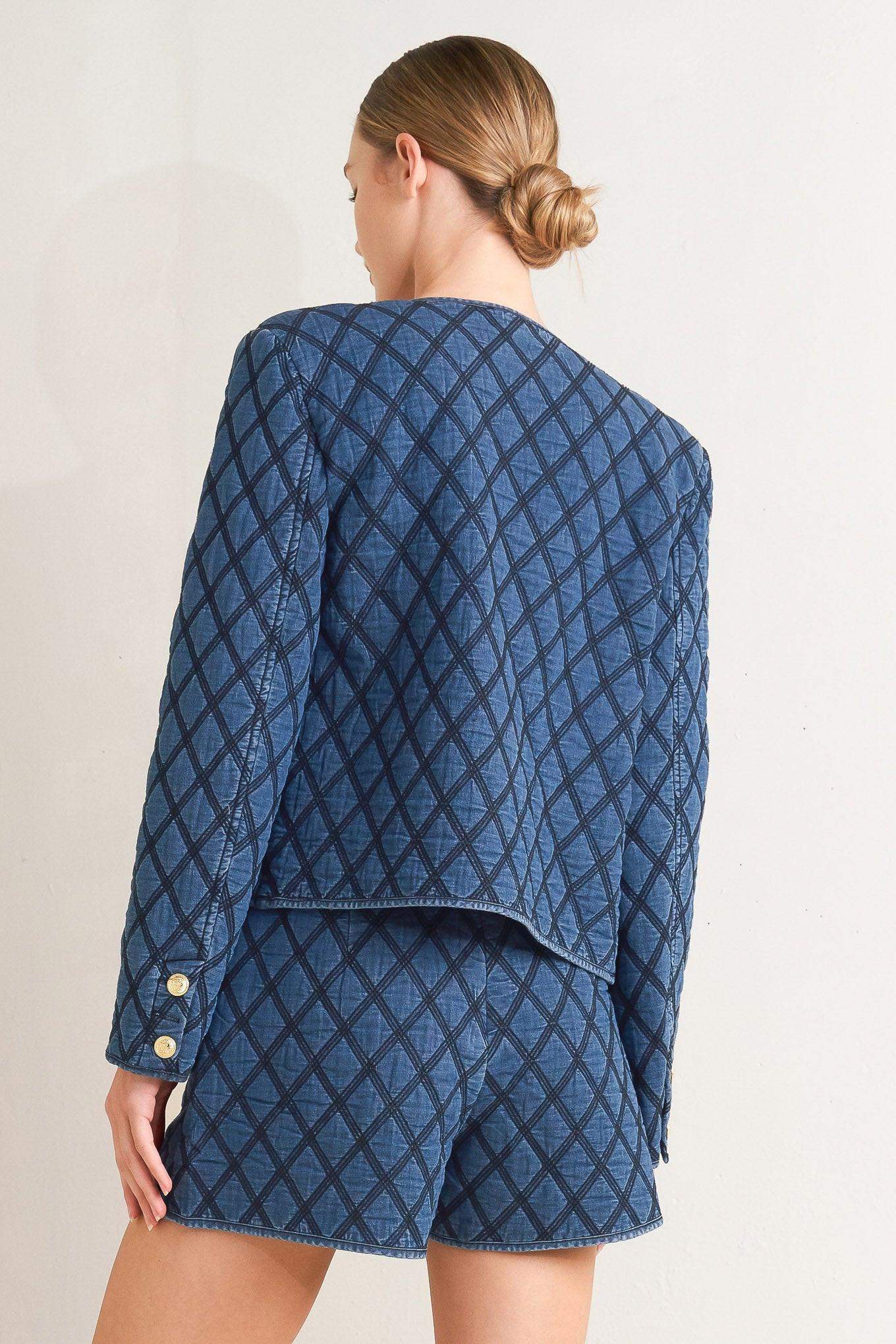 MODERNLUXE QUILTED WOVEN JACKET - Flying Tomato - Flyclothing LLC