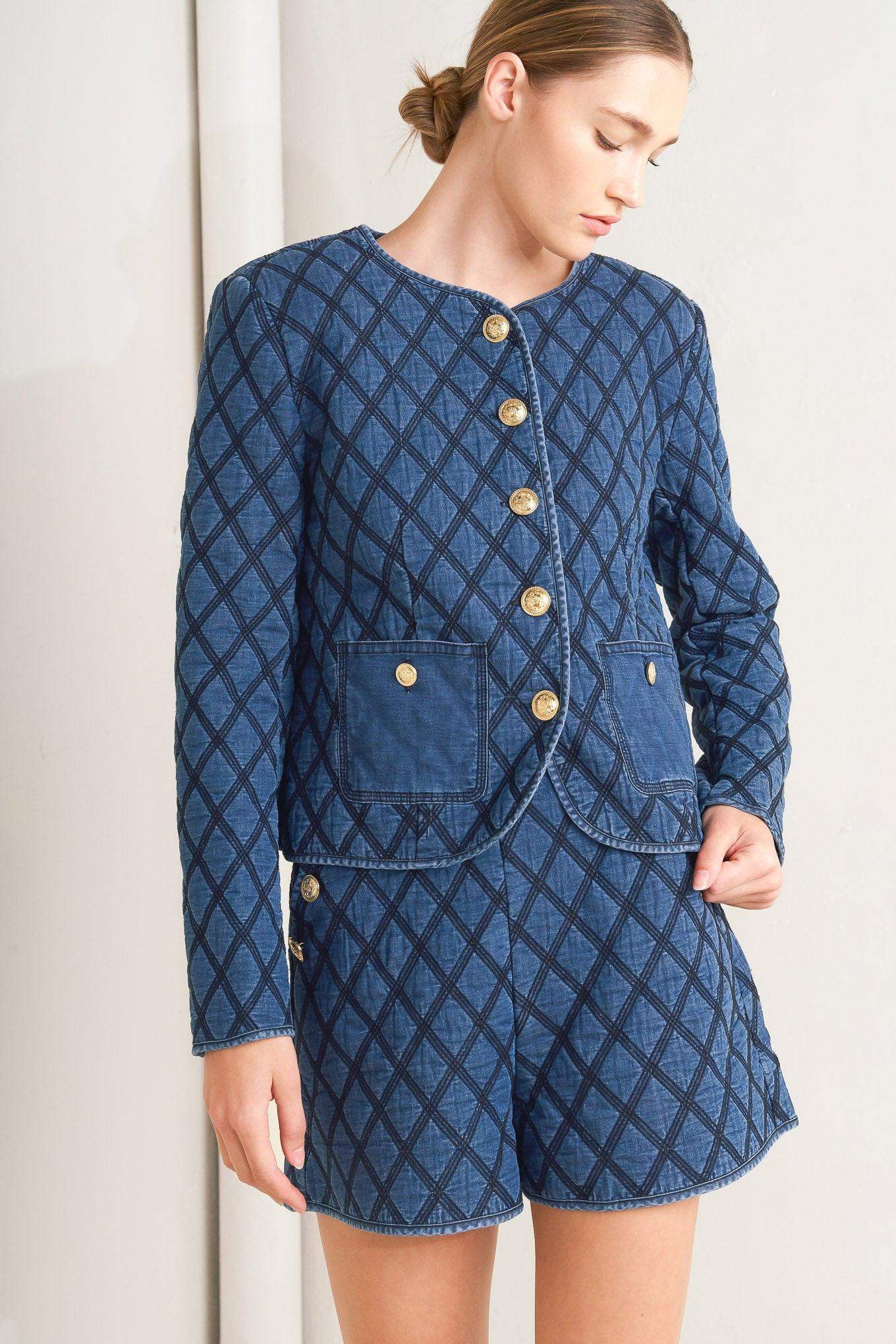 MODERNLUXE QUILTED WOVEN JACKET - Flying Tomato - Flyclothing LLC