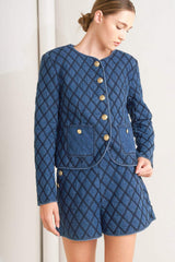 MODERNLUXE QUILTED WOVEN JACKET - Flying Tomato - Flyclothing LLC