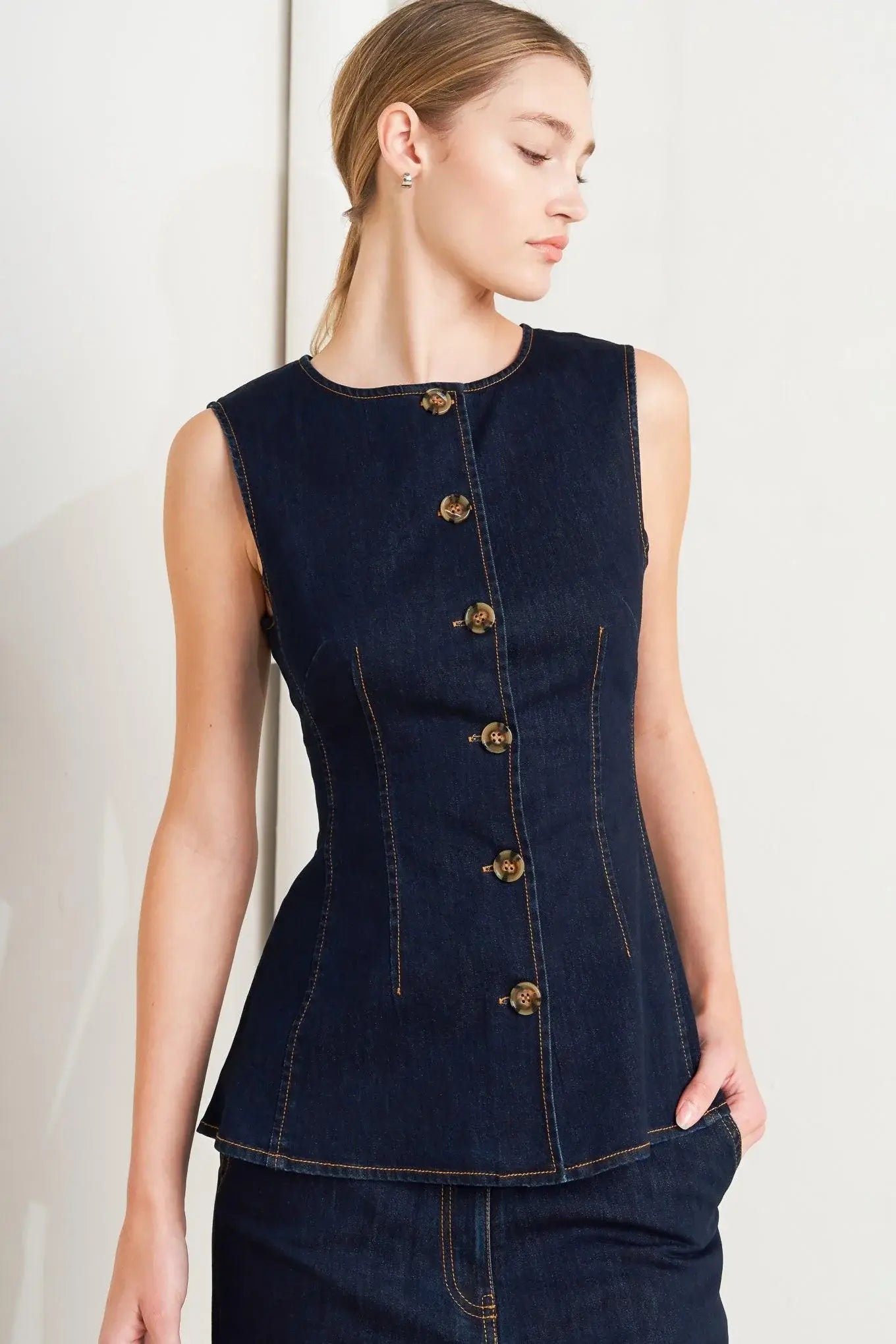 EURO CITY DENIM VEST - Flying Tomato - Flyclothing LLC