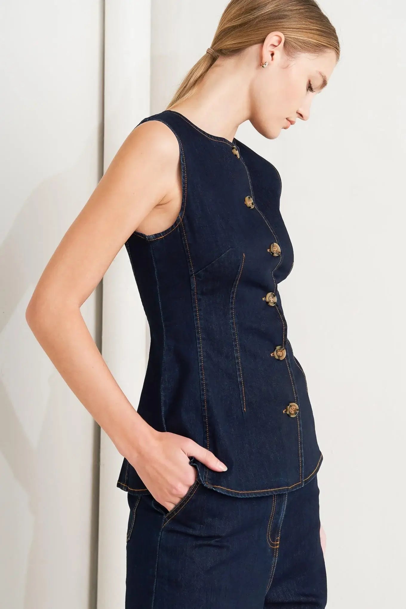 EURO CITY DENIM VEST - Flying Tomato - Flyclothing LLC