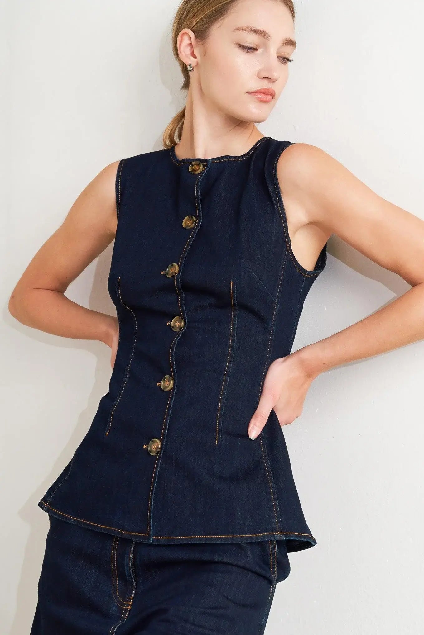 EURO CITY DENIM VEST - Flying Tomato - Flyclothing LLC