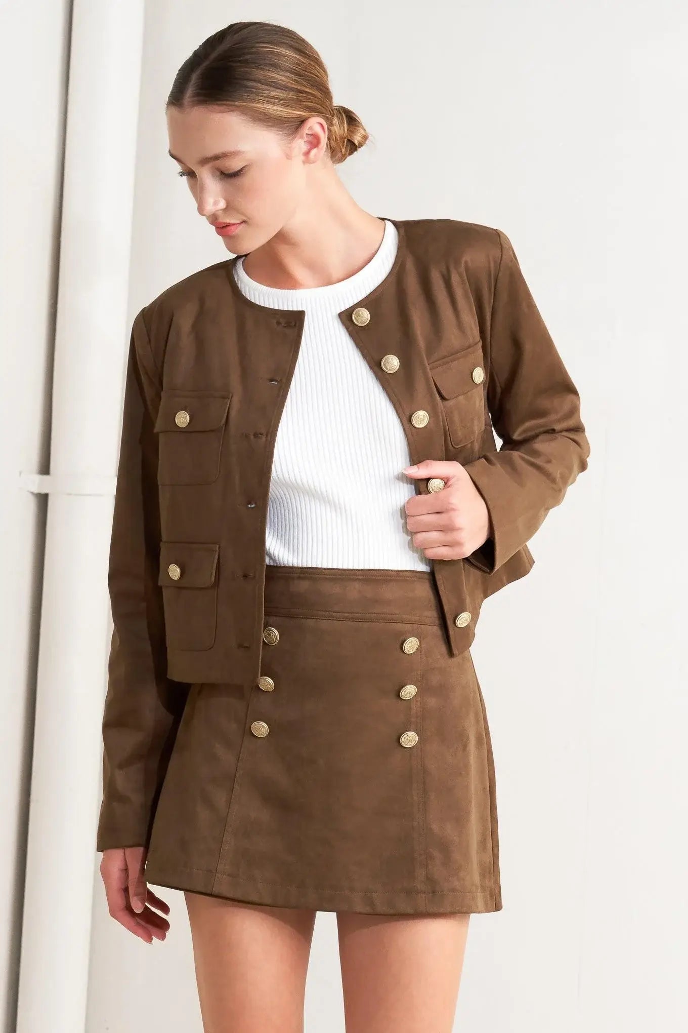 HERITAGE UTILITY FAUX SUEDE JACKET - Flying Tomato - Flyclothing LLC