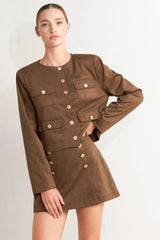 HERITAGE UTILITY FAUX SUEDE JACKET - Flying Tomato - Flyclothing LLC