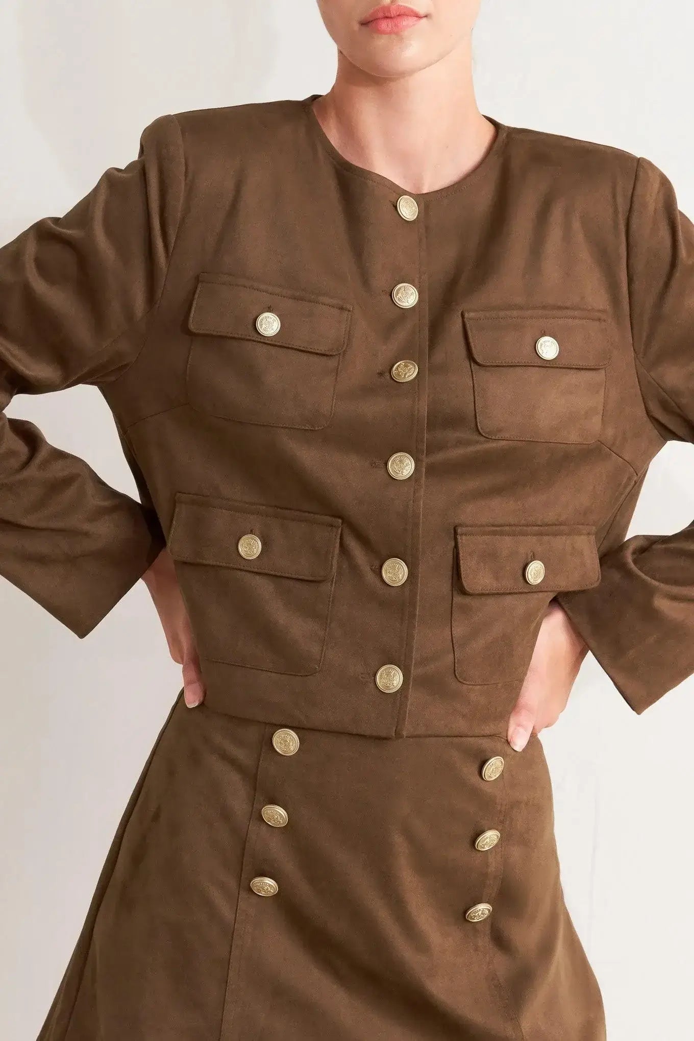 HERITAGE UTILITY FAUX SUEDE JACKET - Flying Tomato - Flyclothing LLC