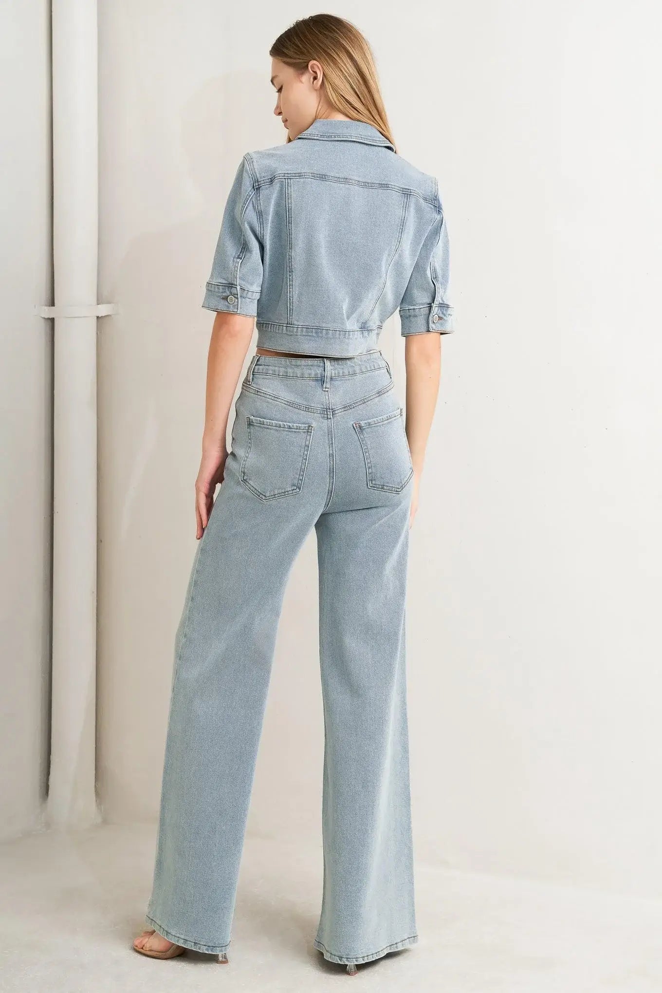 MODERN NEUTRAL DENIM JACKET - Flying Tomato - Flyclothing LLC