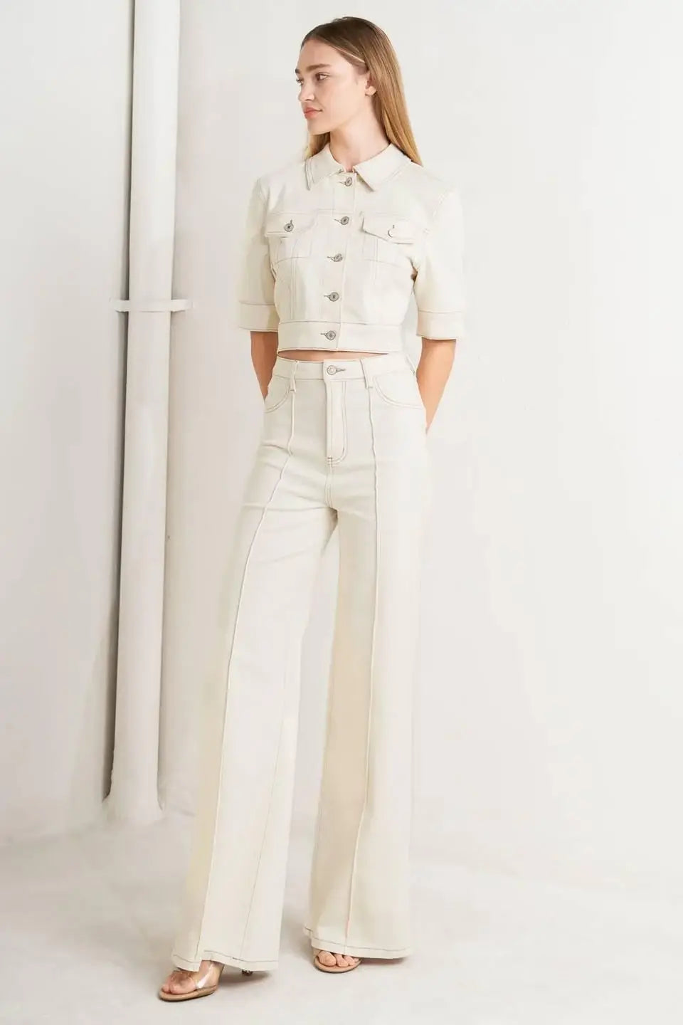 MODERN NEUTRAL TWILL JACKET - Flying Tomato - Flyclothing LLC