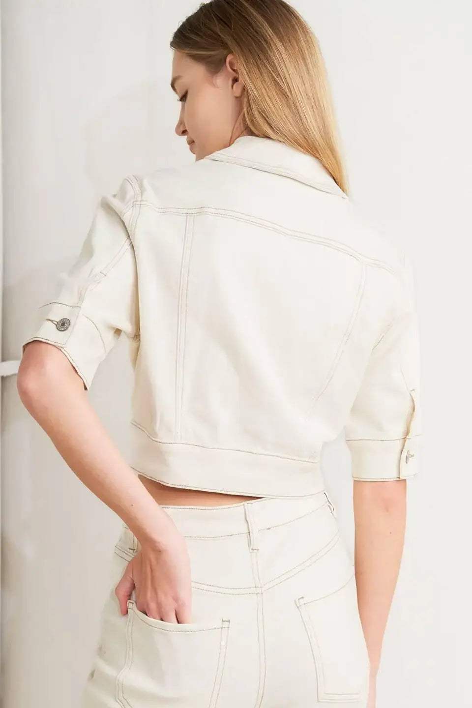 MODERN NEUTRAL TWILL JACKET - Flying Tomato - Flyclothing LLC