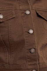 EFFORTLESS EDGE BROWN TWILL JACKET - Flying Tomato - Flyclothing LLC