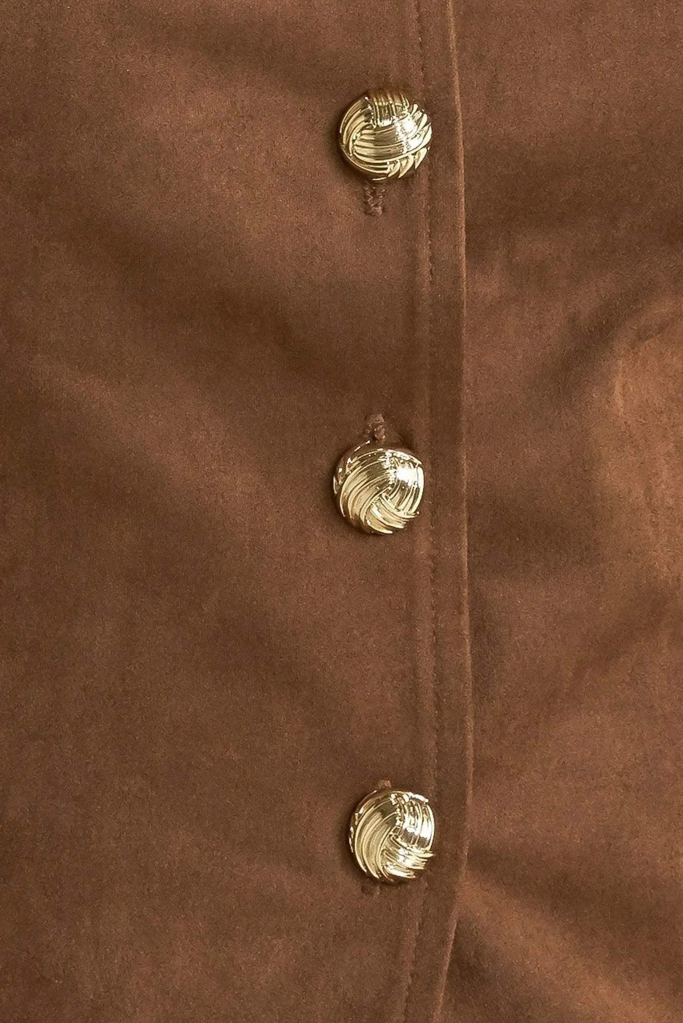 BROWN SUGAR FAUX SUEDE VEST - Flying Tomato - Flyclothing LLC