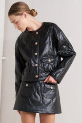 MOTO CHIC FAUX LEATHER JACKET - Flying Tomato - Flyclothing LLC