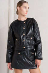 MOTO CHIC FAUX LEATHER JACKET - Flying Tomato - Flyclothing LLC