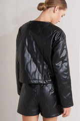 MOTO CHIC FAUX LEATHER JACKET - Flying Tomato - Flyclothing LLC