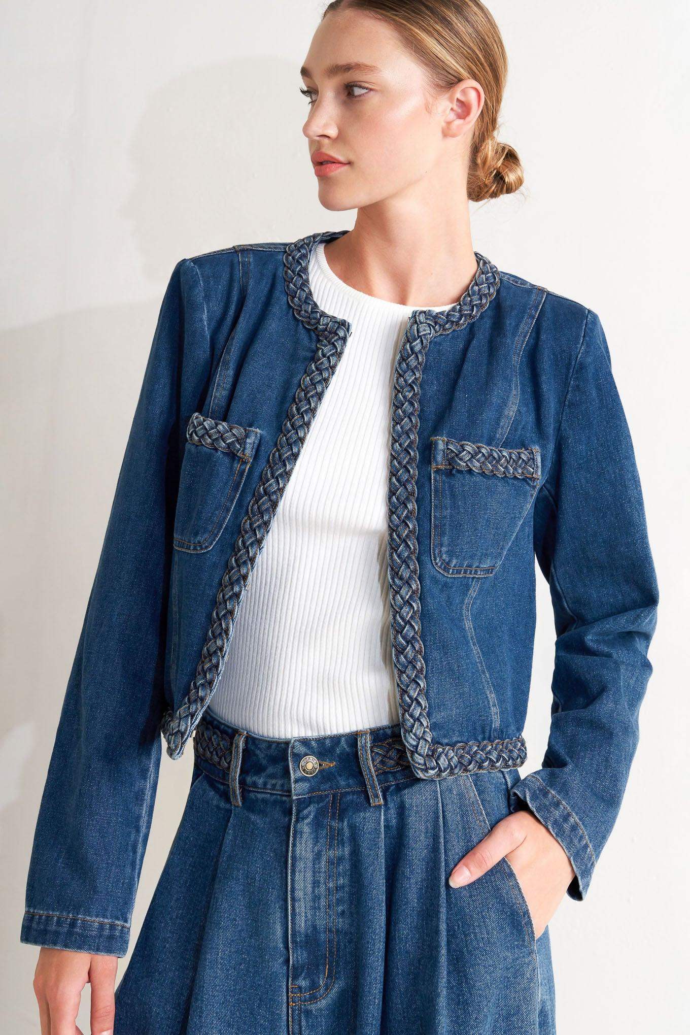 HERITAGE TWIST DENIM JACKET - Flying Tomato - Flyclothing LLC