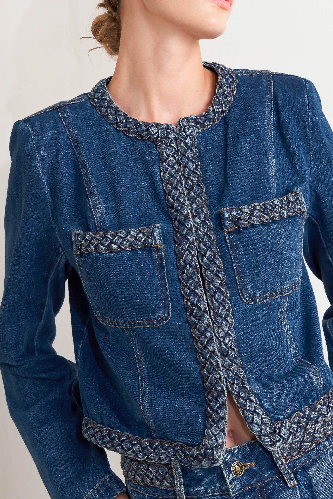 HERITAGE TWIST DENIM JACKET - Flying Tomato - Flyclothing LLC