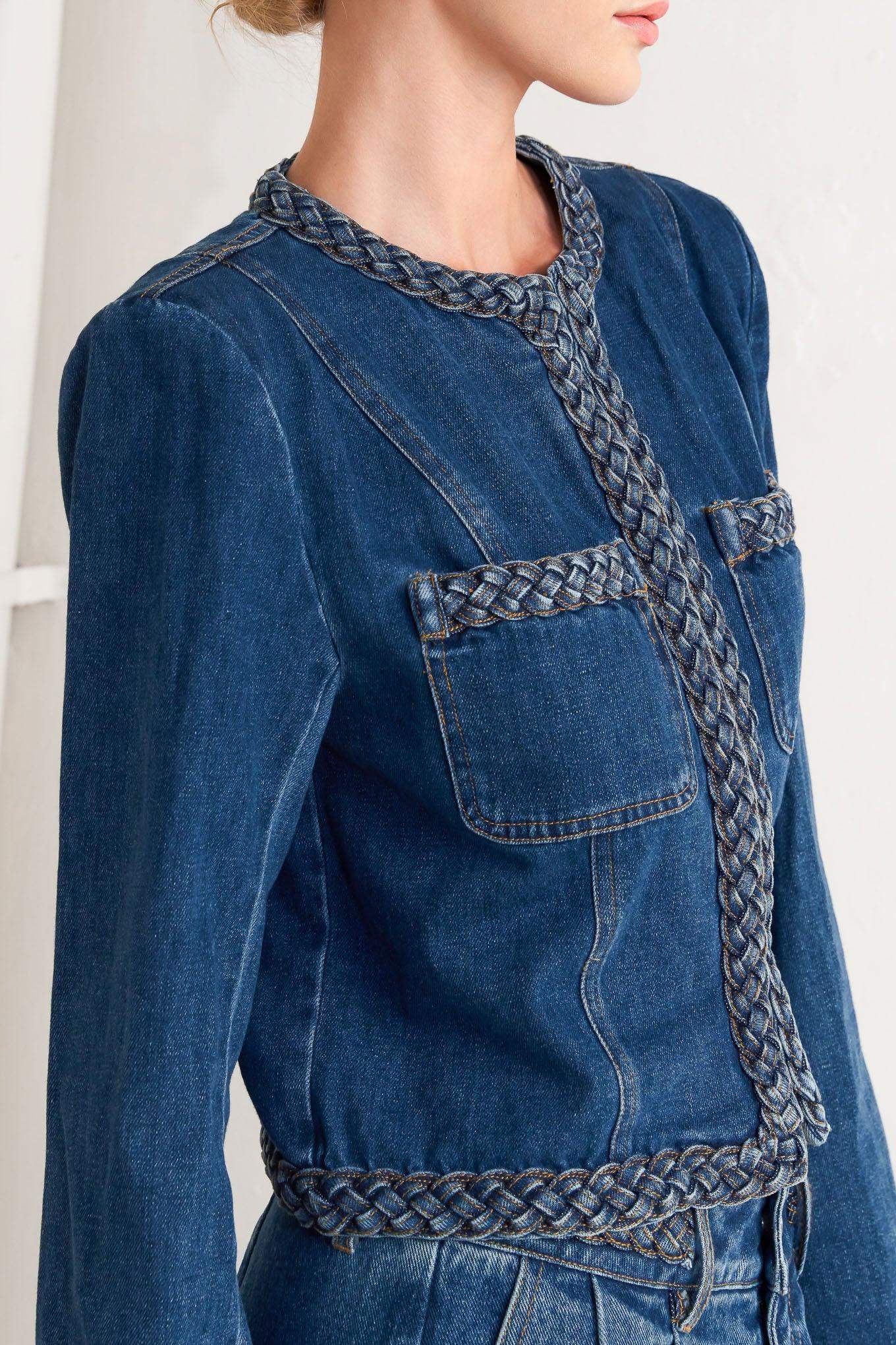 HERITAGE TWIST DENIM JACKET - Flying Tomato - Flyclothing LLC