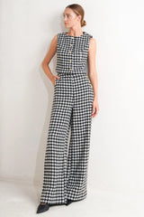 METRO ICON WOVEN HOUNDSTOOTH VEST - Flying Tomato - Flyclothing LLC