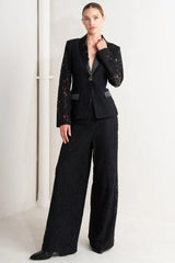 SHADOW GLAM WOVEN LACE BLAZER - Flying Tomato - Flyclothing LLC
