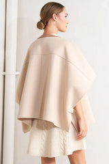 TIMELESS ELEGANCE WOVEN FELT CAPELET - Flying Tomato - Flyclothing LLC