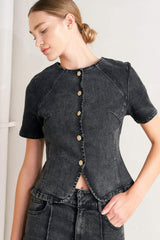 ELEGANT EVERYDAY LOOK DENIM JACKET - Flying Tomato - Flyclothing LLC