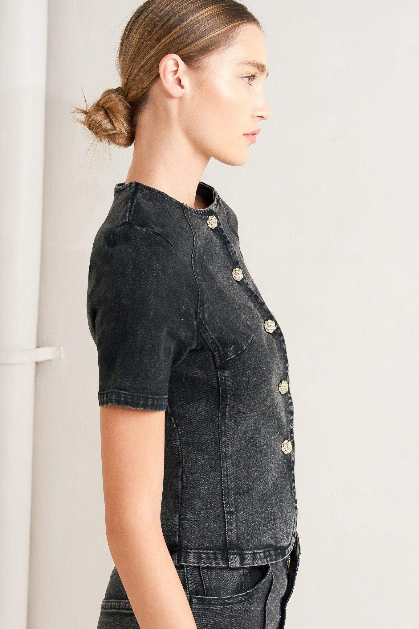 ELEGANT EVERYDAY LOOK DENIM JACKET - Flying Tomato - Flyclothing LLC