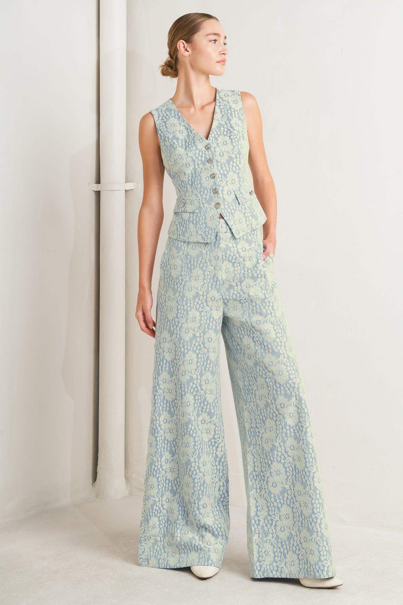 EASY ELEGANCE WOVEN LACE VEST - Flying Tomato - Flyclothing LLC