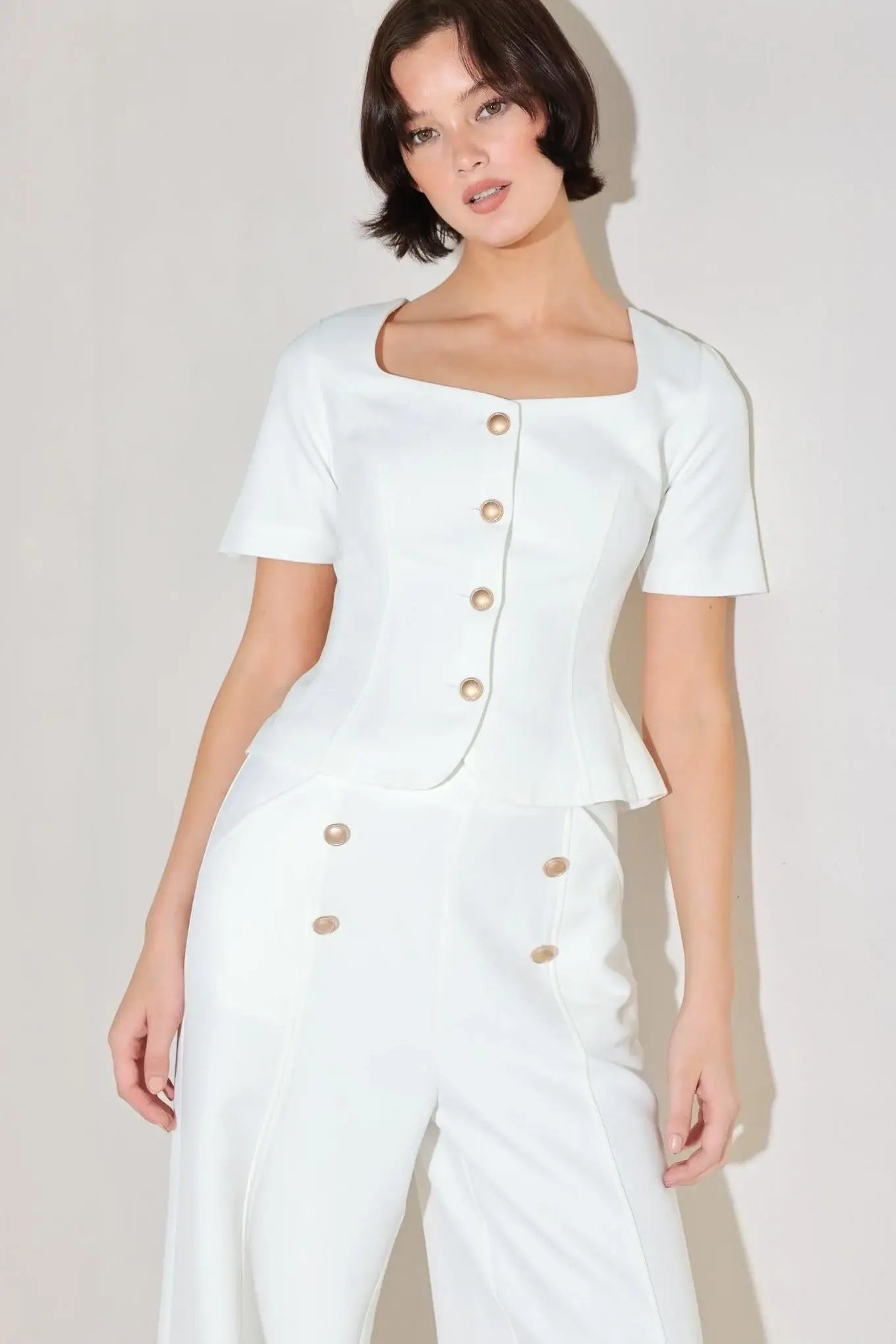 MINIMAL PRESTIGE WOVEN TOP - Flying Tomato - Flyclothing LLC