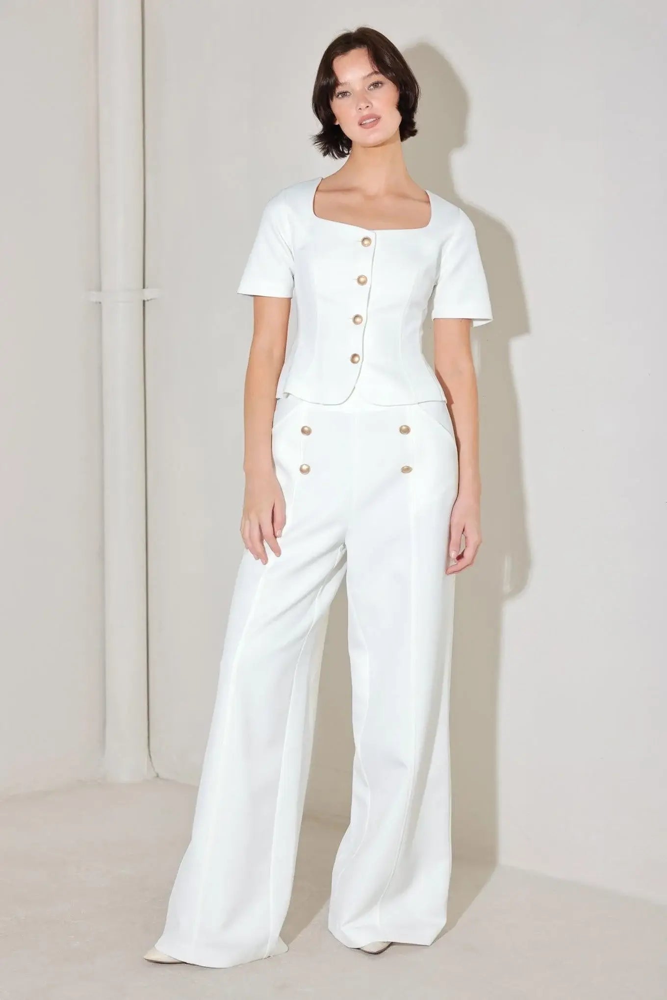 MINIMAL PRESTIGE WOVEN TOP - Flying Tomato - Flyclothing LLC