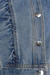 FRENCH FEMME DENIM CROP JACKET - Flying Tomato - Flyclothing LLC