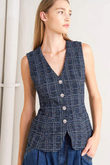EVERYDAY ICON TWEED VEST - Flying Tomato - Flyclothing LLC