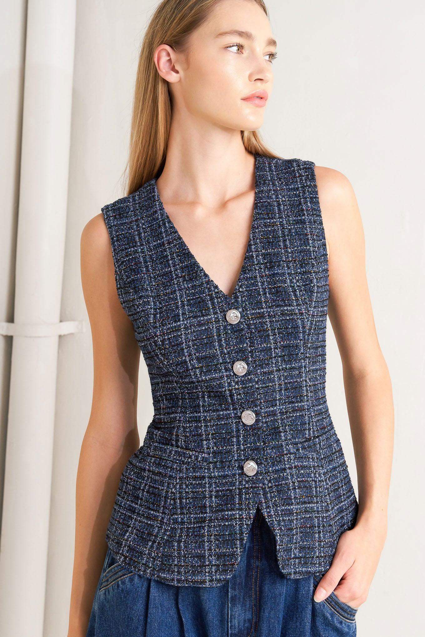 EVERYDAY ICON TWEED VEST - Flying Tomato - Flyclothing LLC