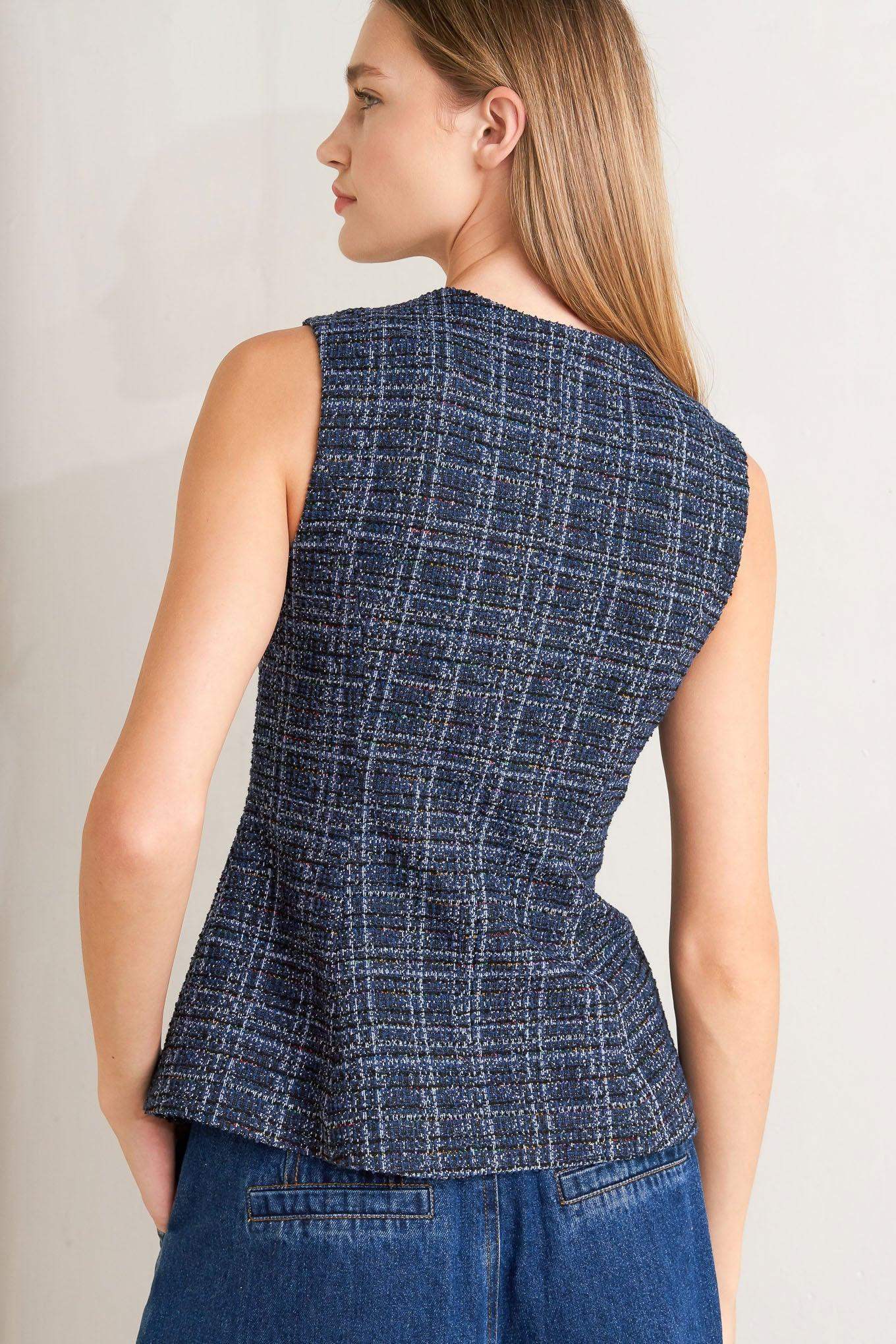EVERYDAY ICON TWEED VEST - Flying Tomato - Flyclothing LLC