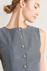 CONFIDENTLY COOL TAILORED WOVEN VEST - Flying Tomato - Flyclothing LLC