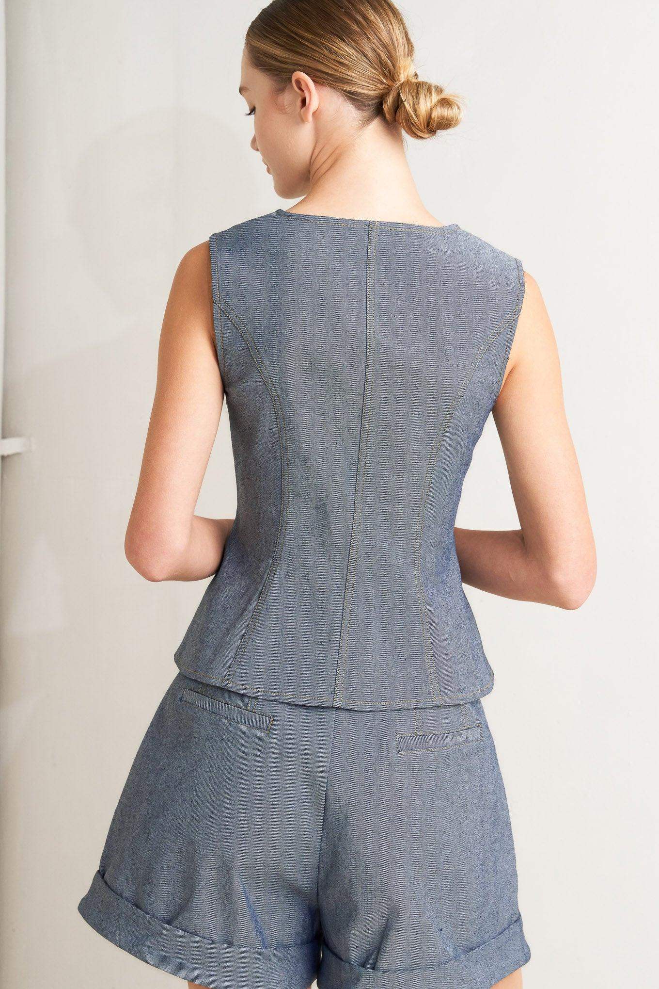 CONFIDENTLY COOL TAILORED WOVEN VEST - Flying Tomato - Flyclothing LLC