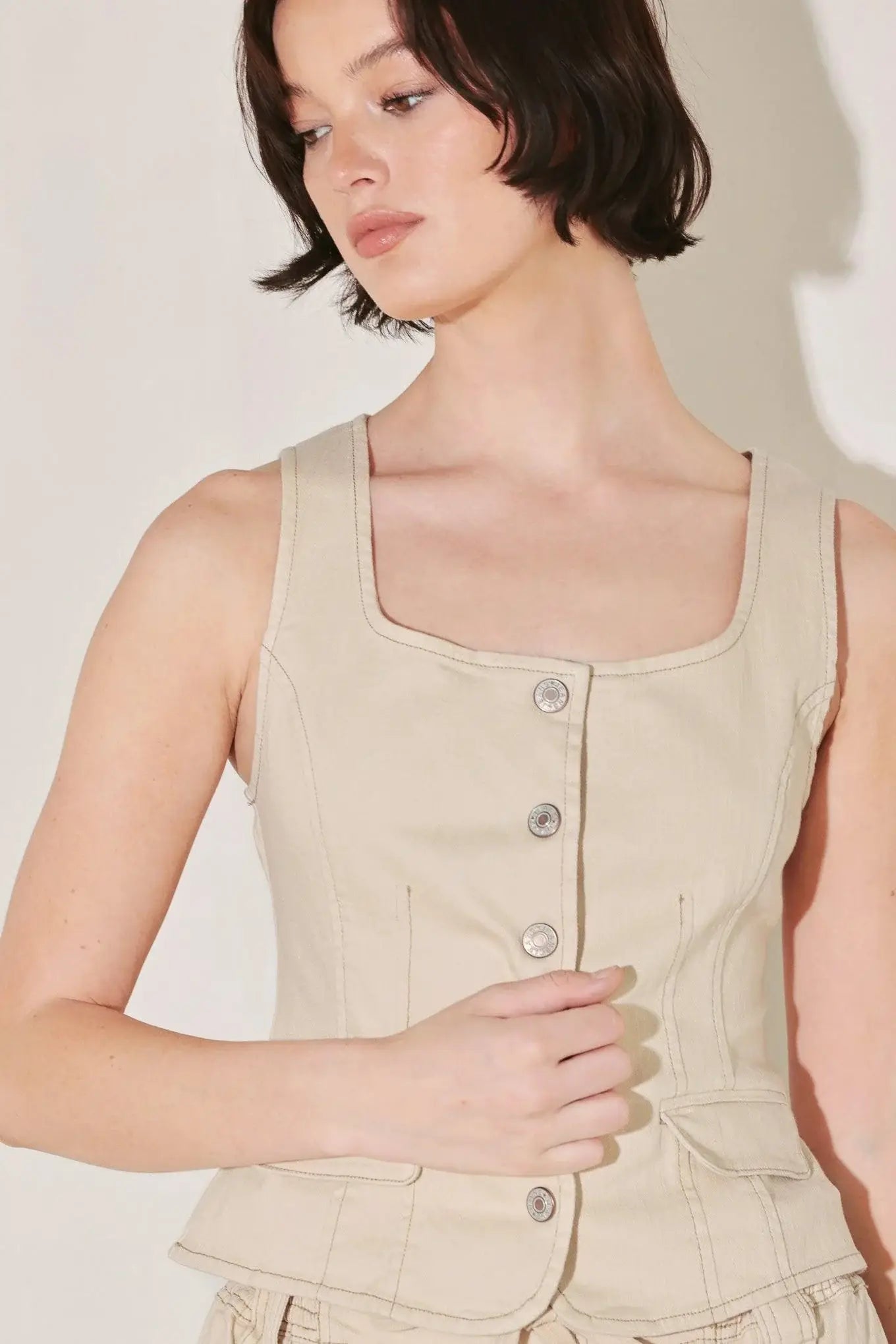 DAYLIGHT GROOVE WOVEN VEST - Flying Tomato - Flyclothing LLC