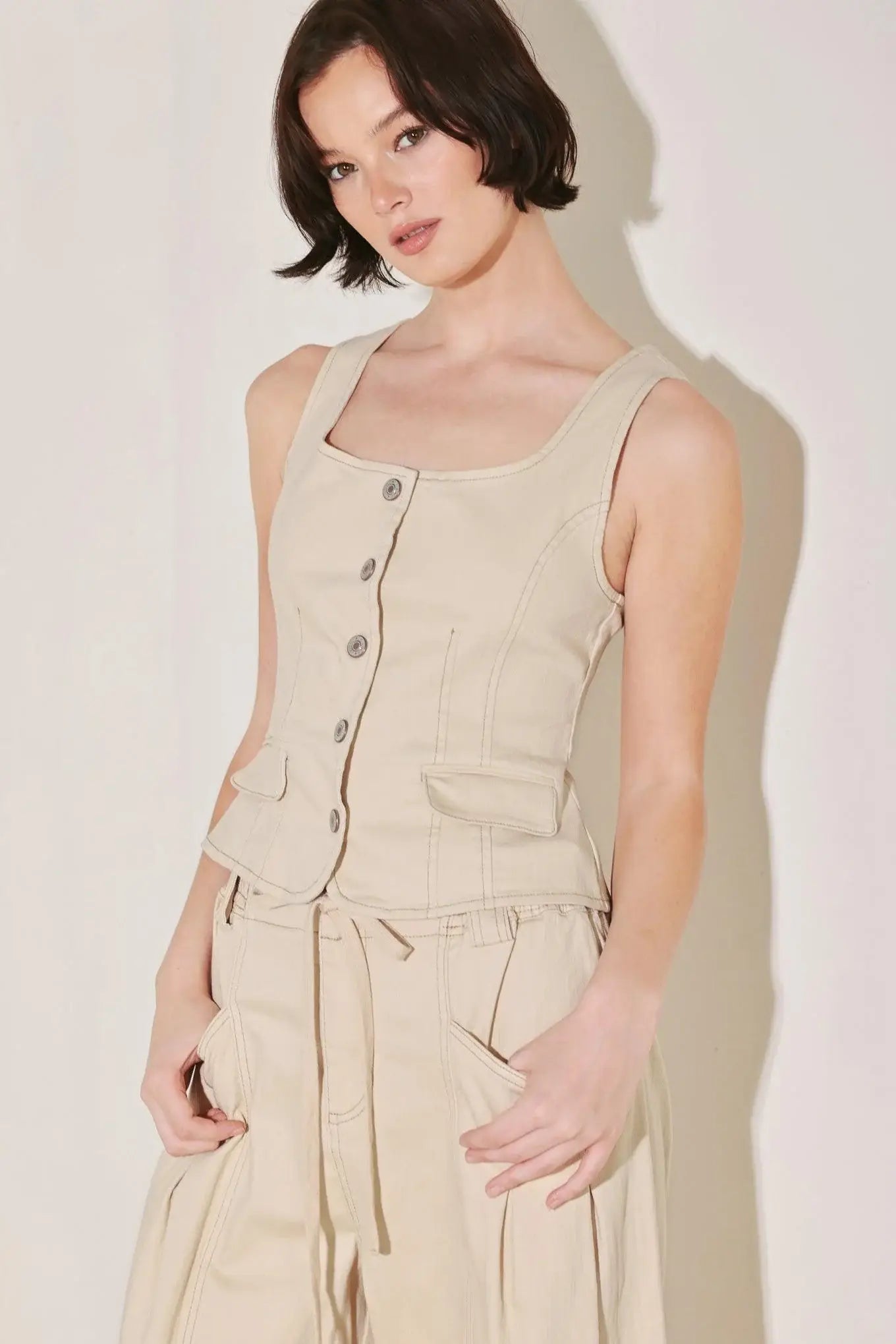 DAYLIGHT GROOVE WOVEN VEST - Flying Tomato - Flyclothing LLC