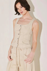 DAYLIGHT GROOVE WOVEN VEST - Flying Tomato - Flyclothing LLC