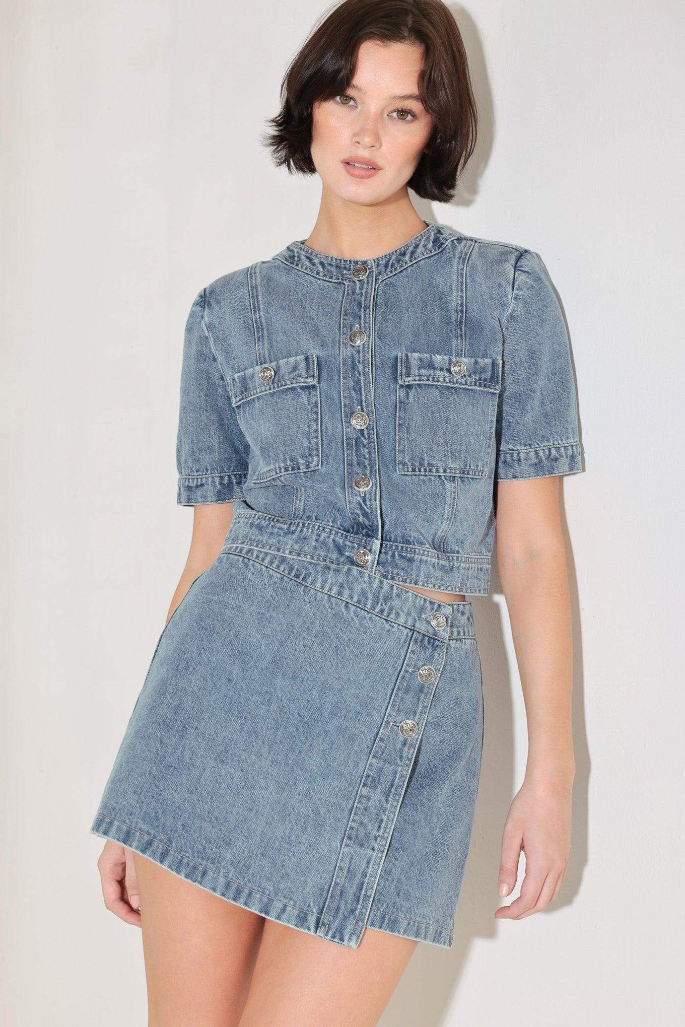 STREET MUSE DENIM JACKET - Flying Tomato - Flyclothing LLC