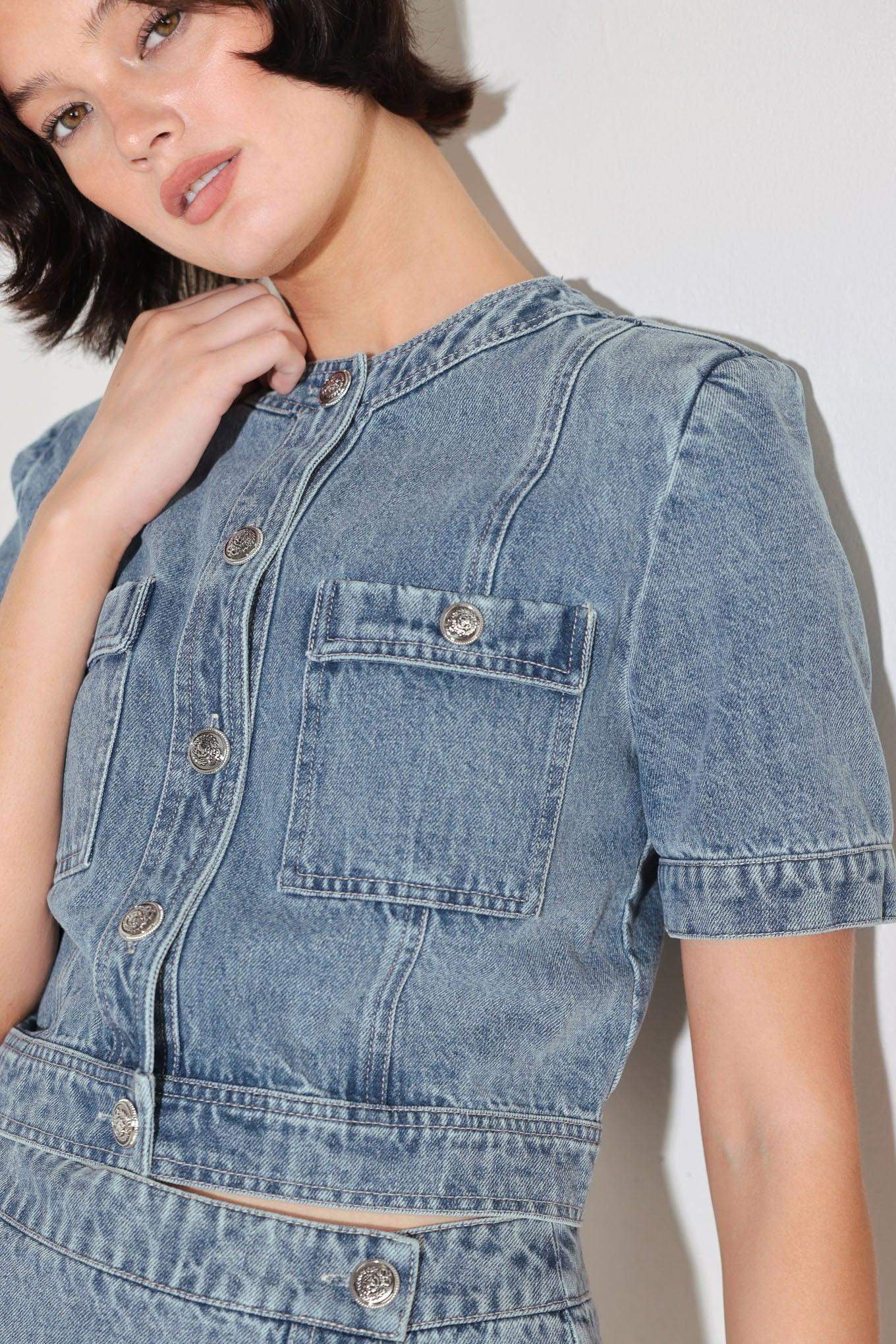 STREET MUSE DENIM JACKET - Flying Tomato - Flyclothing LLC