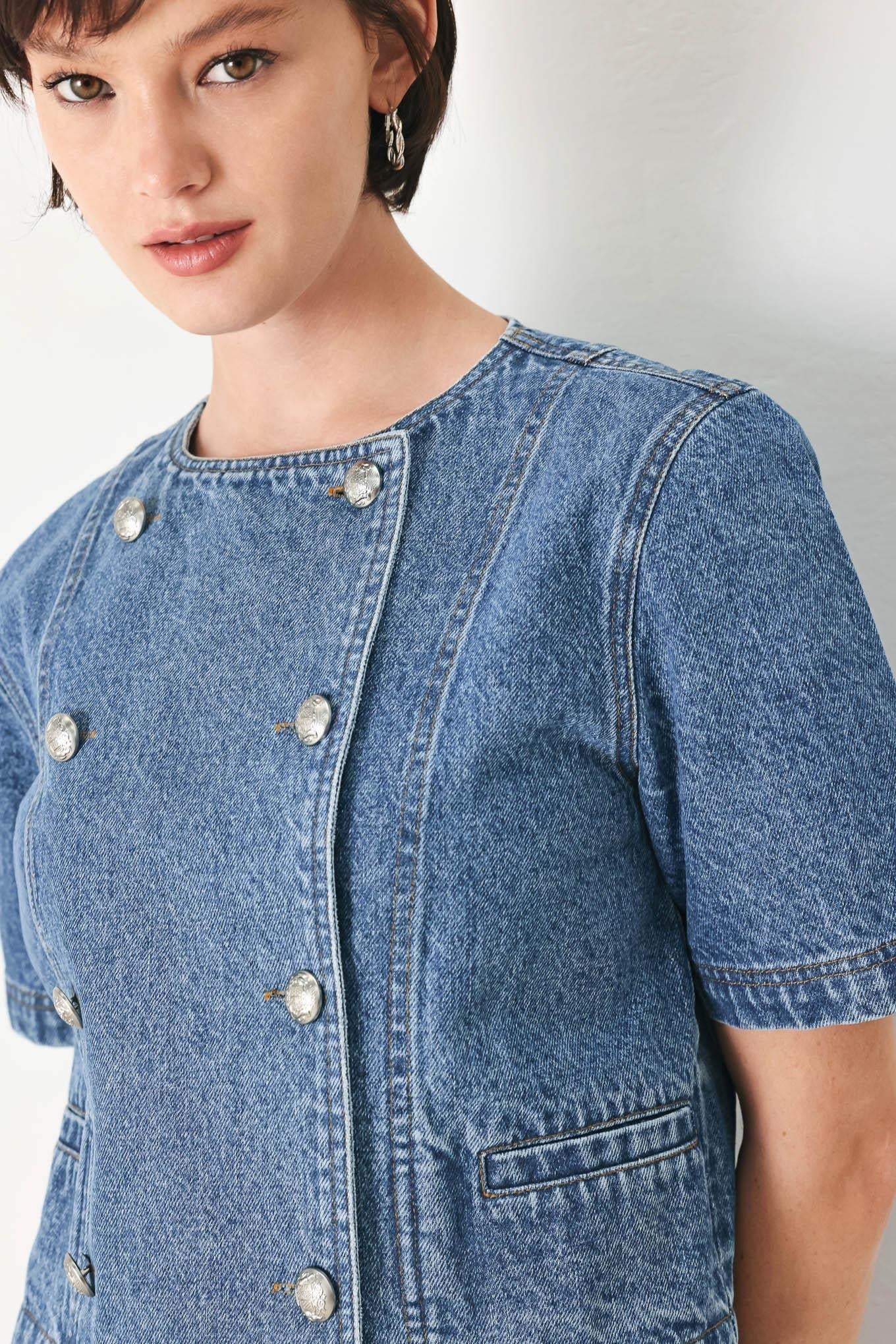 CITY ARMOR DENIM JACKET - Flying Tomato - Flyclothing LLC