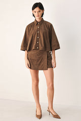 SUEDE ESCAPE CROPPED JACKET