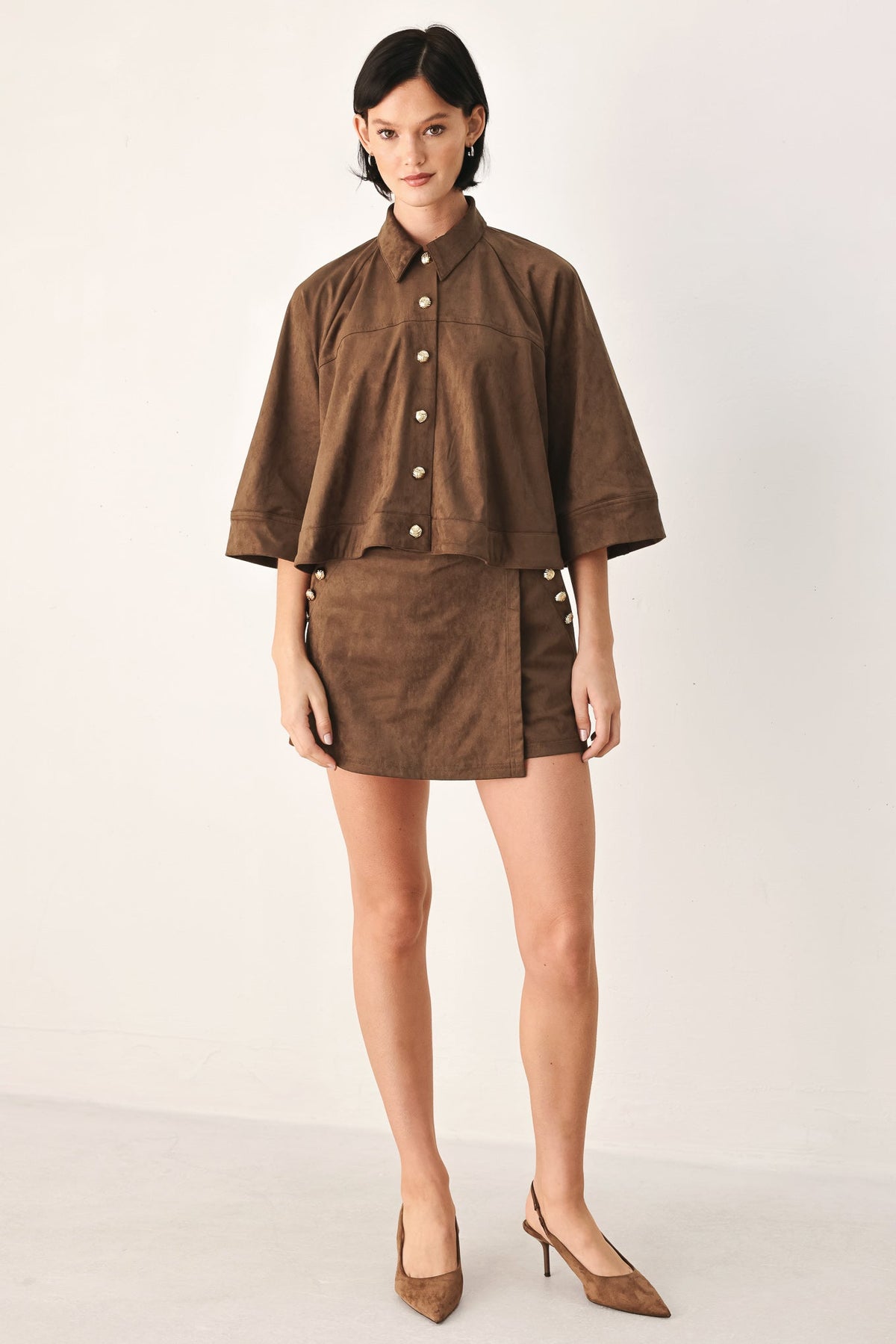 SUEDE ESCAPE CROPPED JACKET