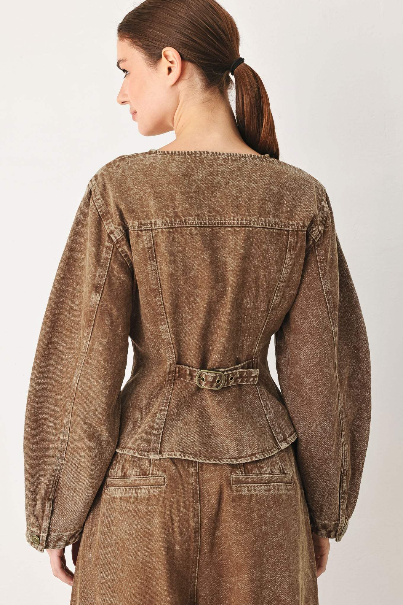 VINTAGE BROWN DENIM JACKET