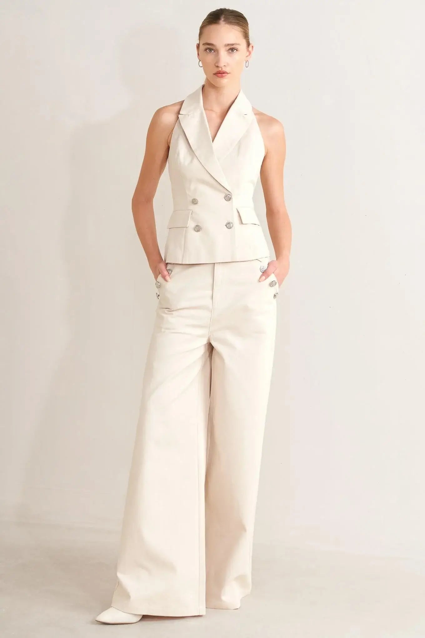 RUNWAY TAILORED WOVEN VEST - Flying Tomato - Flyclothing LLC