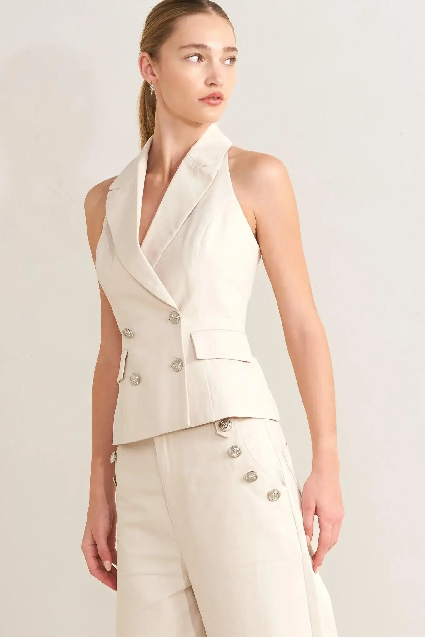 RUNWAY TAILORED WOVEN VEST - Flying Tomato - Flyclothing LLC