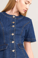 FOREVER STYLISH DENIM TOP - Flying Tomato - Flyclothing LLC
